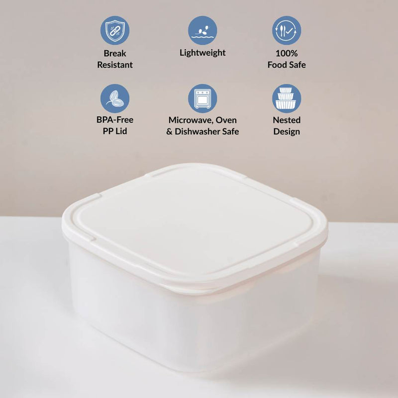 Nestable Food Storage Container Set Of 4 2150ml