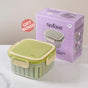 Crispo Salad Box With Dressing Cup And Spoon Green 1350ml