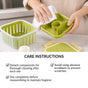 Crispo Salad Box With Dressing Cup And Spoon Green 1350ml
