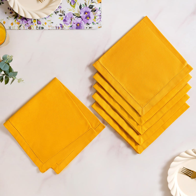 Table Napkin Sunny Yellow Set Of 6