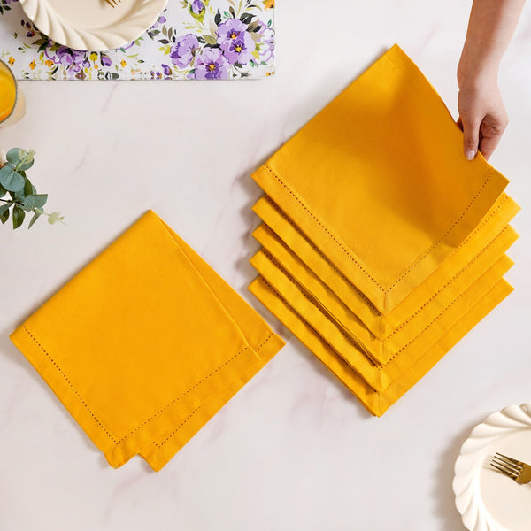 Table Napkin Sunny Yellow Set Of 6