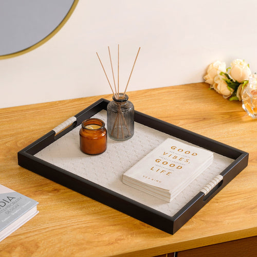 Table Top Luxury Tray Organiser Large Beige