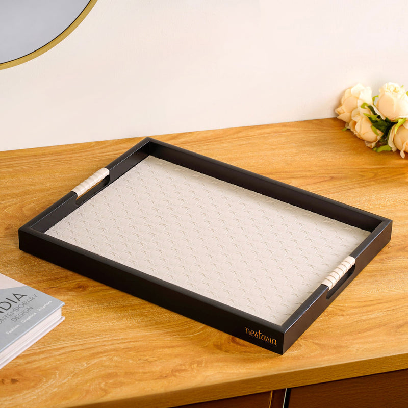 Table Top Luxury Tray Organiser Large Beige