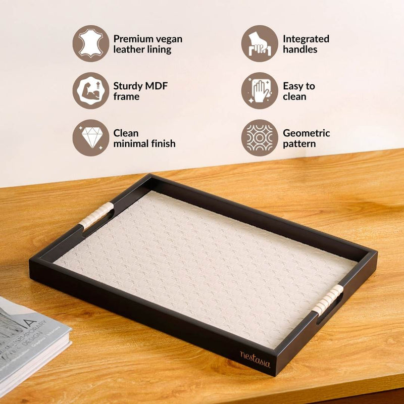 Table Top Luxury Tray Organiser Large Beige
