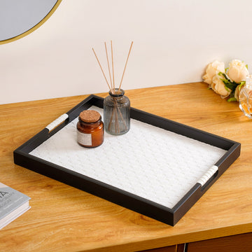 Table Top Luxury Tray  Organiser Large White