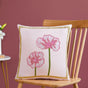 Tale of Two Blooms Embroidered Cushion Cover 40x40cm
