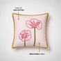 Tale of Two Blooms Embroidered Cushion Cover 40x40cm