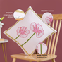 Tale of Two Blooms Embroidered Cushion Cover 40x40cm
