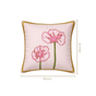 Tale of Two Blooms Embroidered Cushion Cover 40x40cm