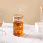 Tall Square Glass Sipper Set Of 4 400ml