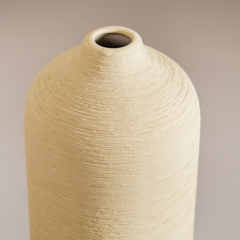 Handcrafted Tall Vase For Room Decor - Handcrafted ceramic vase, handmade cylindrical vase, decorative pottery vase, unique handmade vase