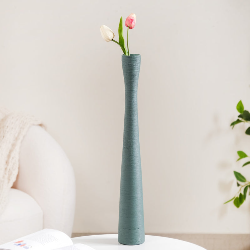 Brush Texture Ceramic Tall Thin Vase- Brush Texture Vase, Tall Ceramic Vase, Textured Ceramic Vase, Modern Tall Vase, Decorative Brush Texture Vase