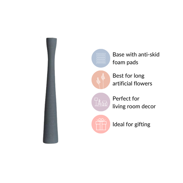 Brush Texture Ceramic Tall Vase