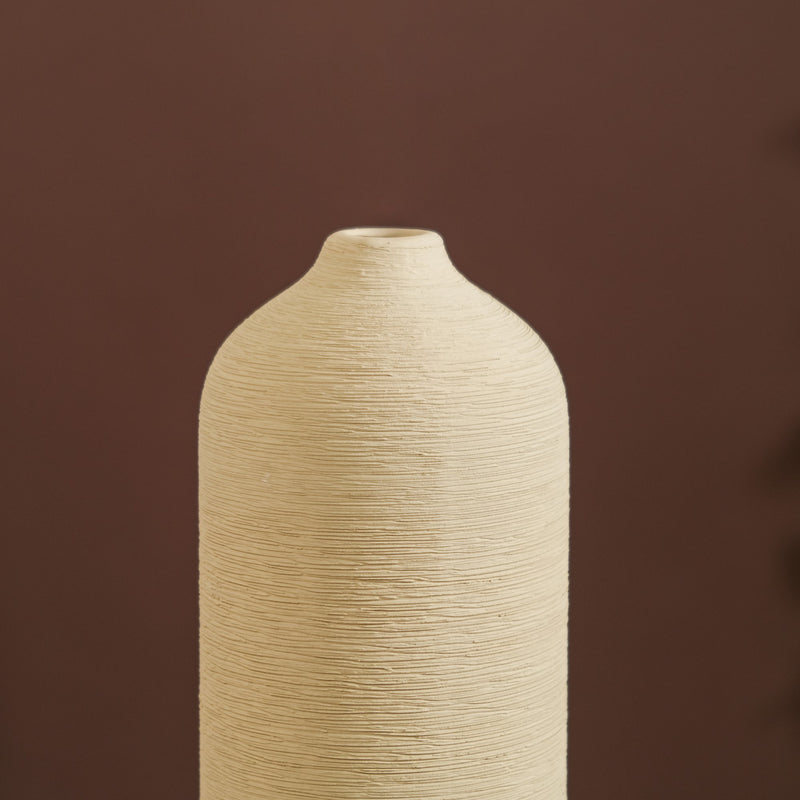 Handcrafted Tall Vase For Room Decor - Handcrafted ceramic vase, handmade cylindrical vase, decorative pottery vase, unique handmade vase