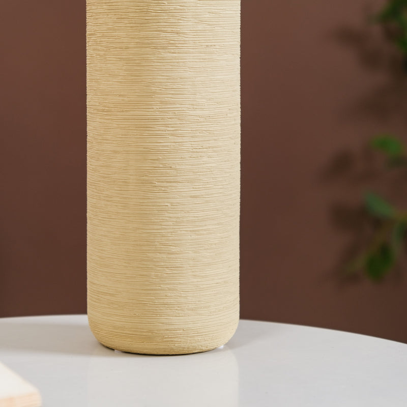 Handcrafted Tall Vase For Room Decor - Handcrafted ceramic vase, handmade cylindrical vase, decorative pottery vase, unique handmade vase