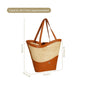 Tan Rattan Beach Bag
