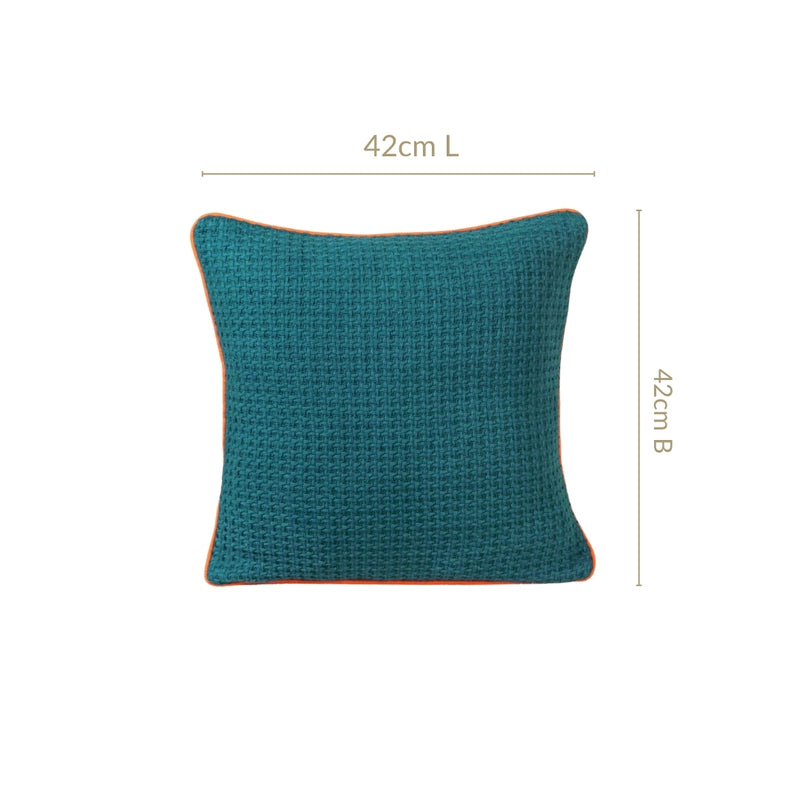 Tangerine Trim Cotton Cushion Cover Set Of 2