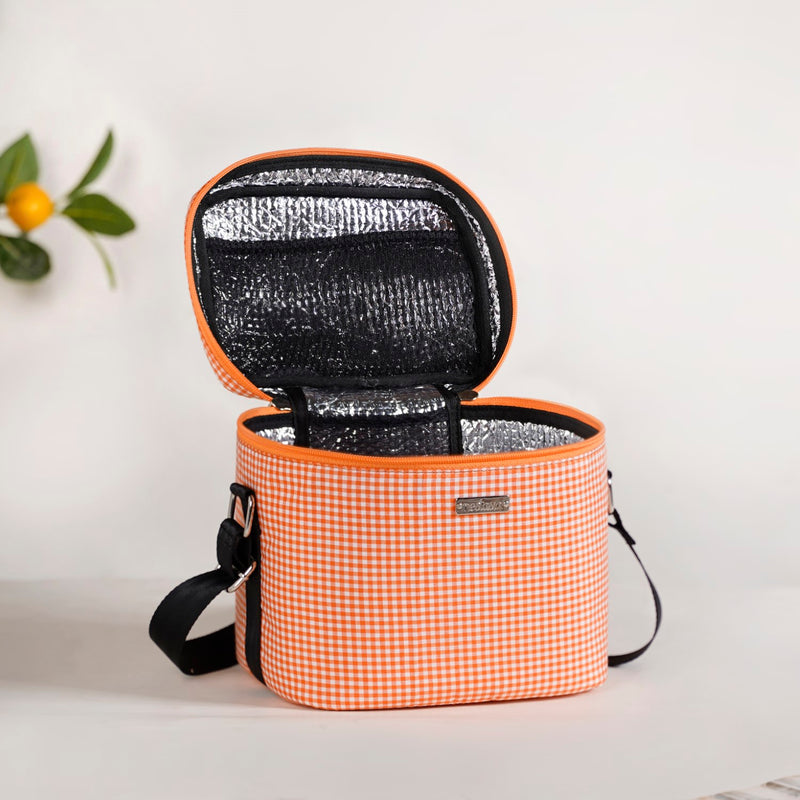 Tangerine Vichy Insulated Lunch Bag