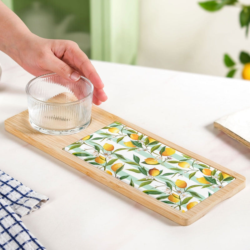 Tangy Tales Serving Platter With Bowl Spoon And Tray Set Of 3