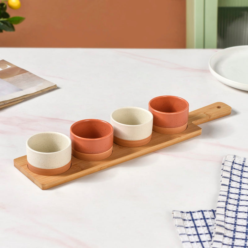 Tapas Serving Tray With Bowls Set Of 5