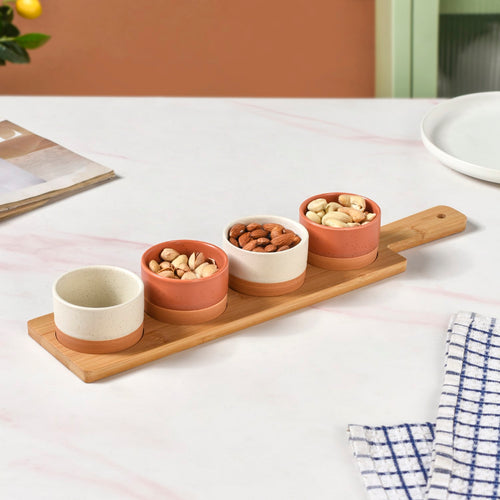 Tapas Serving Tray With Bowls Set Of 5