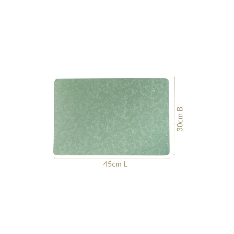 Tea Green Embossed Table Mat Set Of 6
