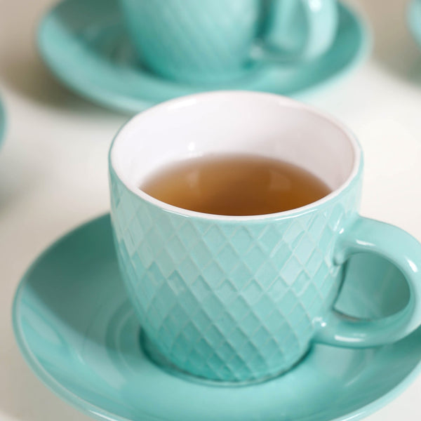 Tara Tea Cup And Saucer Set Of 6 Mint 225ml