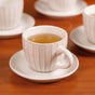 Costola Tea Cup And Saucer Set Of 4 Off White 125ml