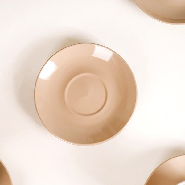 Beige Tara Ceramic Cup And Saucer Set Of 6 225ml