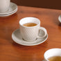 Set Of 6 Ceramic Tara Tea Cup And Saucer Grey 225ml