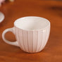 Costola Tea Cup And Saucer Set Of 4 Off White 125ml