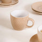 Beige Tara Ceramic Cup And Saucer Set Of 6 225ml