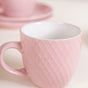 Set Of 6 Pink Tara Ceramic Tea Cup And Saucer 225ml