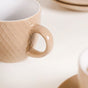 Beige Tara Ceramic Cup And Saucer Set Of 6 225ml