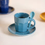 Set Of 6 Eclectic Tea Cup With Saucer And Spoons 100ml