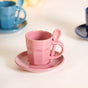 Set Of 6 Eclectic Tea Cup With Saucer And Spoons 100ml