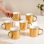 Golden Mirage Cup Set of 6 280ml - Tea cup set, coffee cup set, tea cups, coffee cups, ceramic tea cups