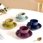 Mini Stackable Tea Cup And Saucer Set Of 4 100ml