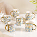Ceramic Cup With Flower Design Set of 6 280ml