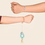 Turquoise Blossom Rakhi Lumba Gift Set