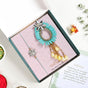 Turquoise Blossom Rakhi Lumba Gift Set