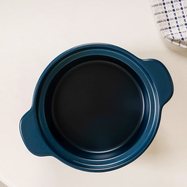 Cera Ceramic Cooking Pot With Lid Teal 2400ml