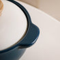 Teal Ceramic Cooking Pot With Lid 2000ml