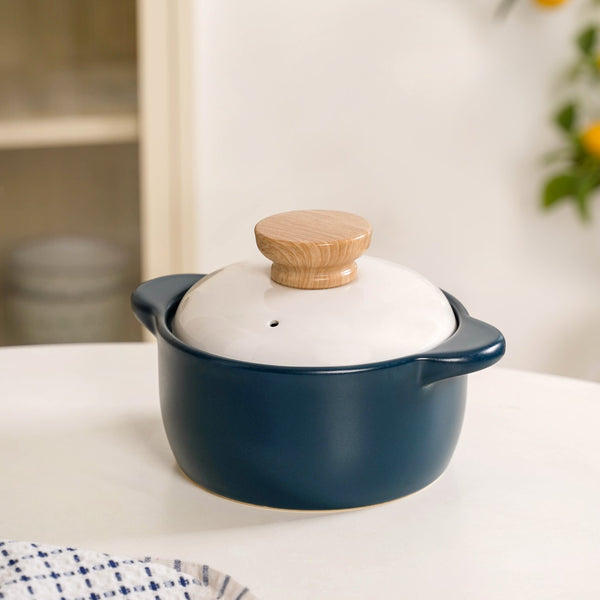 Teal Korean Stew Pot With Lid 700ml