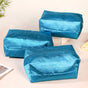 Teal Zippered Shoe Bags For Travel Large Set Of 3