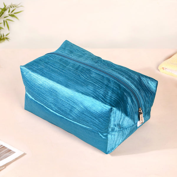 Teal Zippered Shoe Bags For Travel Large Set Of 3