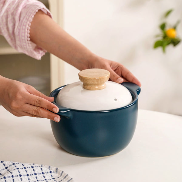 Cera Cooking Pot With Lid Teal 1800ml