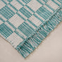 Teal Tide Fringe Cotton Floor Runner 130x50cm