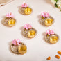 Natural Jute Tealight Holder Set Of 6 Pink