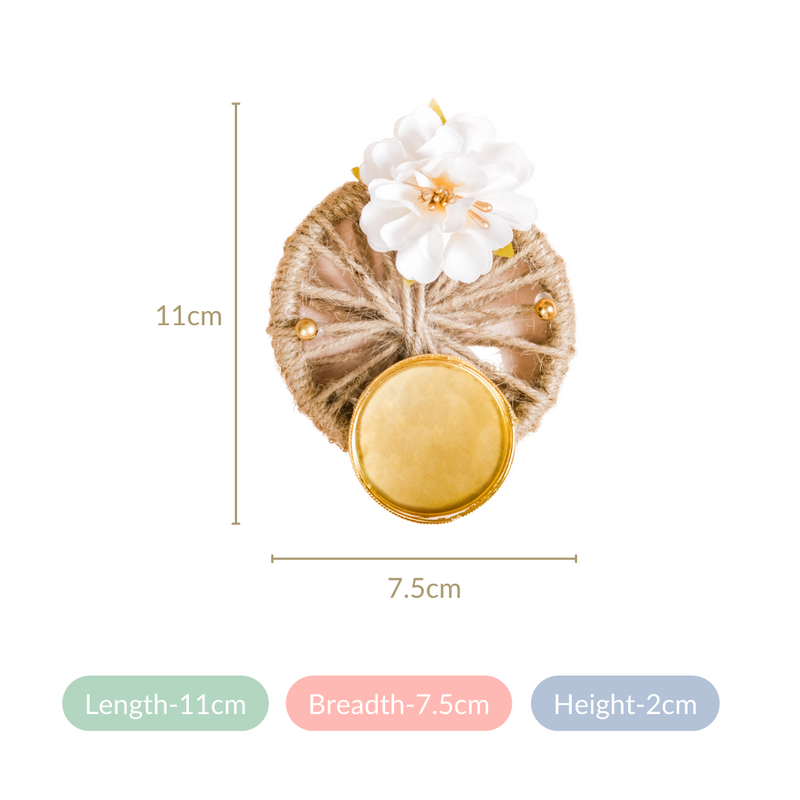 Sustainable Jute Tealight Holder Set Of 6 White